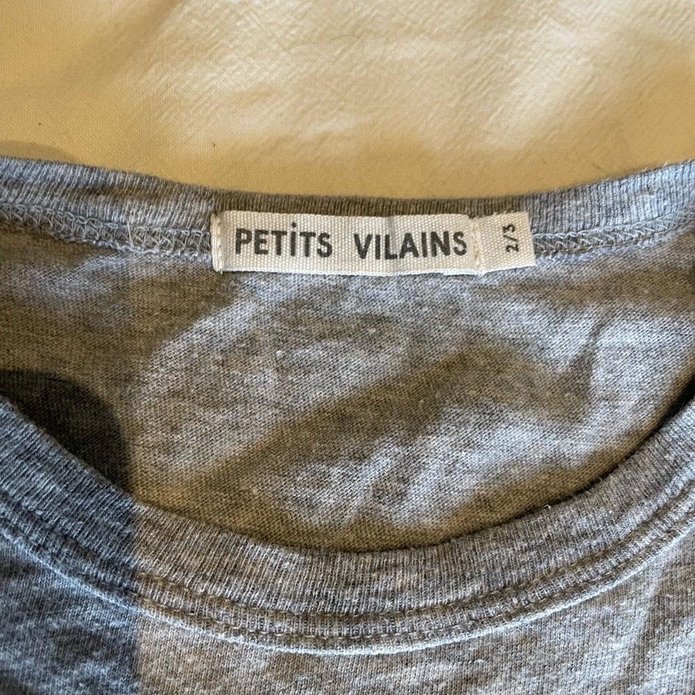 Gray Petit Villains T-Shirt Dress size 2/3 T - Picture 2 of 4